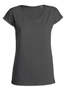 Invents Slub | T Shirt publicitaire pour femme Gris anthracite 10