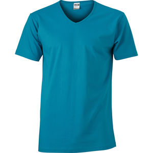 Jewu | T Shirt publicitaire pour homme Bleu Caraibe