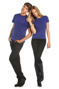 Jyqoo | T Shirt publicitaire pour femme Bleu clair 4