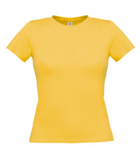 Jyqoo | T Shirt publicitaire pour femme Jaune Use 1