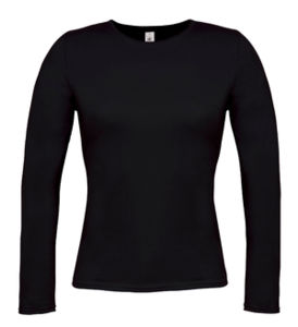 Ladies Langarm | T Shirt publicitaire pour femme Noir 1
