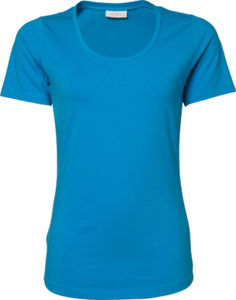 Ladies Stretch | T Shirt publicitaire pour femme Bleu azur 1