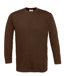 Langarm | T Shirt publicitaire pour homme Marron 1
