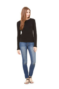 Long | T Shirt publicitaire pour femme Noir 2