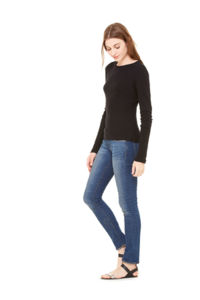 Long | T Shirt publicitaire pour femme Noir 3