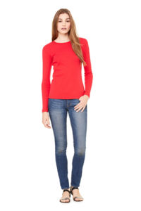 Long | T Shirt publicitaire pour femme Rouge 1