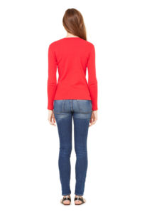 Long | T Shirt publicitaire pour femme Rouge 3