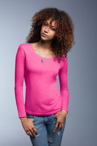 Lytty | T Shirt publicitaire pour femme Rose Vif 1