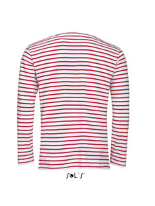 Marine Men | T Shirt publicitaire pour homme Blanc Rouge 1