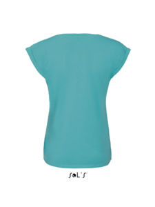 Melba | T Shirt publicitaire pour femme Bleu caraïbes 1