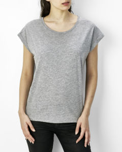 Melba | T Shirt publicitaire pour femme Gris chiné