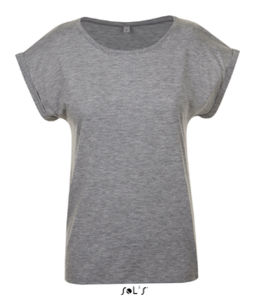 Melba | T Shirt publicitaire pour femme Gris mélangé