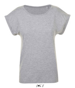 Melba | T Shirt publicitaire pour femme Gris mélangé 1