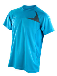 Mens dash training shirt | T Shirt publicitaire pour homme Aqua Gris