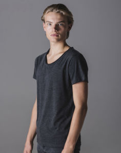 Merapu | T Shirt publicitaire pour homme Charbon Gris mélangé 1