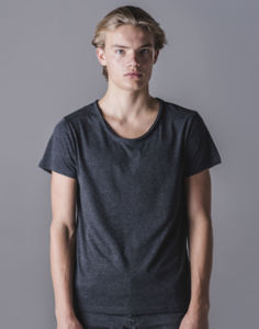 Merapu | T Shirt publicitaire pour homme Charbon Gris mélangé 3