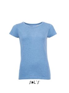 Mixed Women | T Shirt publicitaire pour femme Bleu chiné