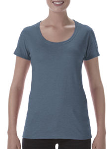 Mufiqi | T Shirt publicitaire pour femme Marine chiné 1