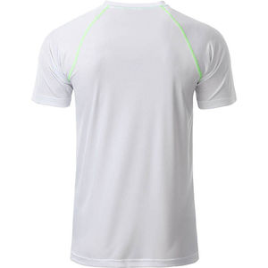 Piba | T Shirt publicitaire pour homme Blanc Vert vif 1