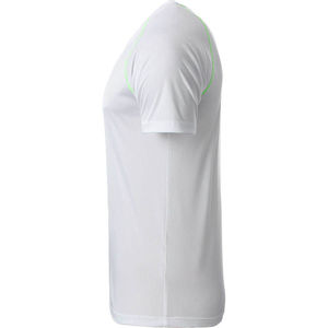 Piba | T Shirt publicitaire pour homme Blanc Vert vif 3