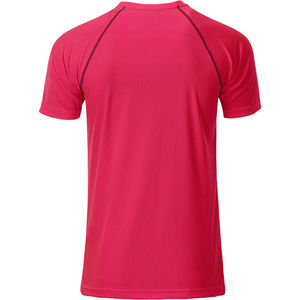 Piba | T Shirt publicitaire pour homme Rose Vif Titane 1
