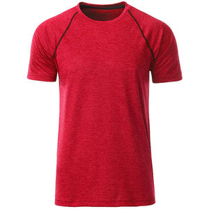 Piba | T Shirt publicitaire pour homme Rouge mélangé Titane