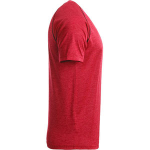 Piba | T Shirt publicitaire pour homme Rouge mélangé Titane 2