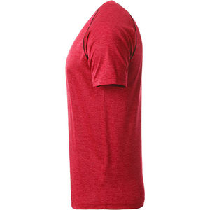 Piba | T Shirt publicitaire pour homme Rouge mélangé Titane 3
