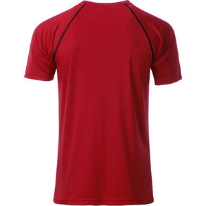 Piba | T Shirt publicitaire pour homme Rouge Noir 1