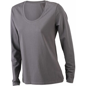 Qevy | T Shirt publicitaire pour femme Anthracite