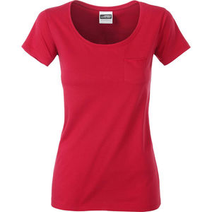 Qybu | T Shirt publicitaire pour femme Rouge