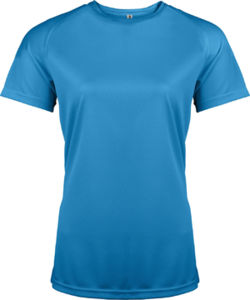 Qype | T Shirt publicitaire pour femme Aqua blue