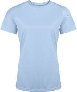 Qype | T Shirt publicitaire pour femme Bleu ciel