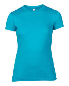 Qysoo | T Shirt publicitaire pour femme Bleu Caraibe 1