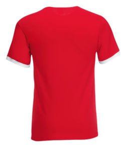 Ringer T | T Shirt publicitaire pour homme Rouge Blanc 2
