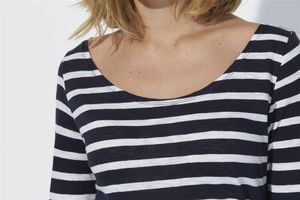 Sails | T Shirt publicitaire pour femme Blanc Bleu marine 2