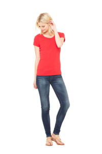 Scoop Neck | T Shirt publicitaire pour femme Rouge 1