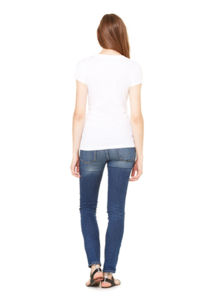 Sheer Mini Rib | T Shirt publicitaire pour femme Blanc 3