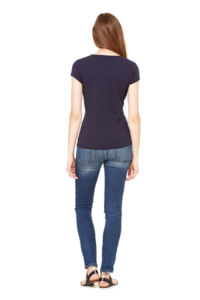 Sheer Mini Rib | T Shirt publicitaire pour femme Bleu 3