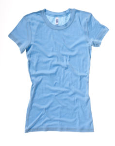Sheer Mini Rib | T Shirt publicitaire pour femme Bleu océan 1