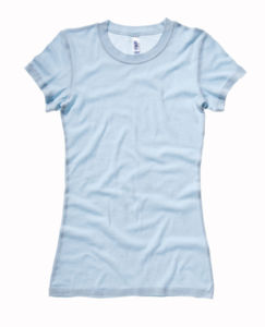 Sheer Mini Rib | T Shirt publicitaire pour femme Bleu Poussiereux 1