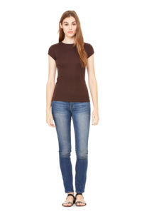 Sheer Mini Rib | T Shirt publicitaire pour femme Chocolat 1