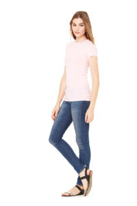 Sheer Mini Rib | T Shirt publicitaire pour femme Rose 2