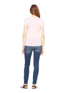 Sheer Mini Rib | T Shirt publicitaire pour femme Rose 3