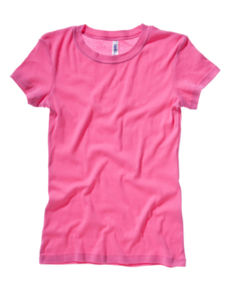 Sheer Mini Rib | T Shirt publicitaire pour femme Rose 4