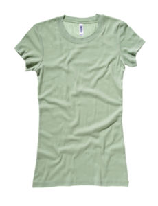 Sheer Mini Rib | T Shirt publicitaire pour femme Vert Lime 1