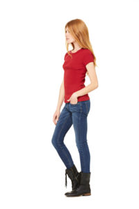 Stretch Rib | T Shirt publicitaire pour femme Aubergine 2