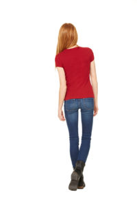 Stretch Rib | T Shirt publicitaire pour femme Aubergine 3