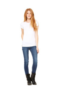 Stretch Rib | T Shirt publicitaire pour femme Blanc 1