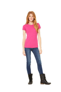 Stretch Rib | T Shirt publicitaire pour femme Fuchsia 1